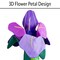 In the Breeze 5227 — Iris Windtail — Colorful 3D Purple Flower Windsock with Flowing Tails